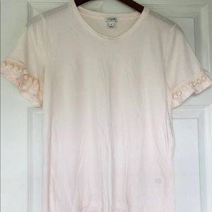 J. Crew Blush Pom Pom Tee Sz M